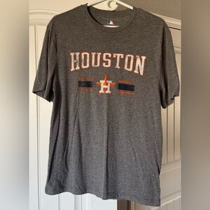 MLB Houston Astros Gray Tee with Red, White & Blue Logo